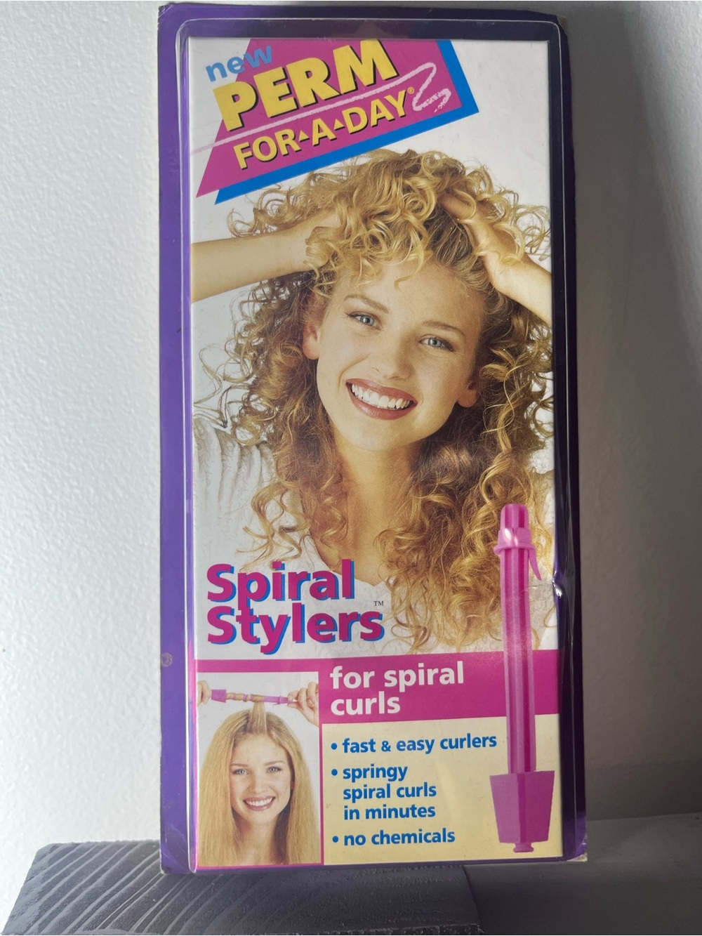 Vtg 1997 Perm For A Day Wave Large Curlers & Clip for Long Hair Complete Set